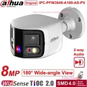 Dahua 4K 8MP Panoramic TiOC2.0 2-Way Audio PoE IP Camera IPC-PFW3849S-A180-AS-PV