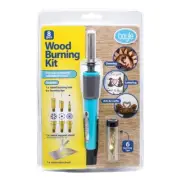 Boyle Pyrography Arts/Craft Kit Wood Burning Pen Tool w/ 6x Tips/Metal Stand