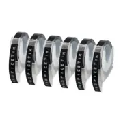 2X(6 Pcs Label Tape Compatible with Embossing Label Tape for Dymo1099