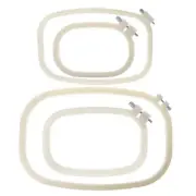 Embroidery Hoops Oval Cross Stitch Rack Plastic Embroidery Hoop Frame Rings