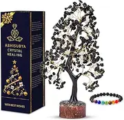 Bonsai Tree - Crystal Tree - Balancing Stones - Chakra Beads - Handmade Decorative Accessories - Chakra Tree - Witchy Accessories - Positive Energy Decor, Black Tourmaline