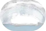 Oval Carpet, Nordic Design Blue Grey Living Room Bedroom Balcony Dining Sofa Kitchen Floor Decor Rugs Small, Easy to Clean Non-Slip 120x180cm(2.6ft×6.6ft/80×200cm)