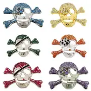 New Men Women Skull Belt Buckle Skeleton Crossbone Fashion Halloween Tattoo Goth