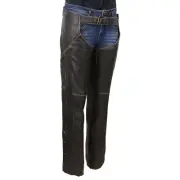 Milwaukee Leather Premium Leather Motorcycle Riding Chaps for Women Bikers -