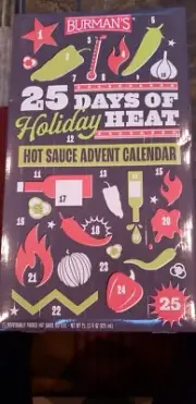 25 Days of Holiday Heat Hot Sauce Advent Calendar Burman's Aldi NEW