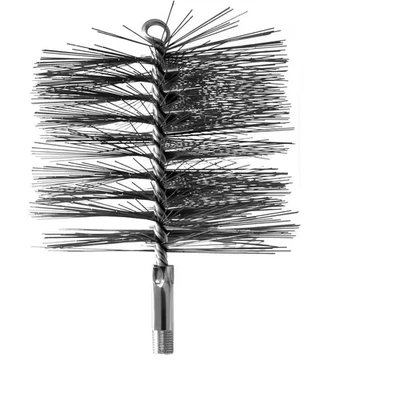 6 In. Stainless Steel Chimney Cleaning Brush 1/4 NPT Fitting for Masonry Flue