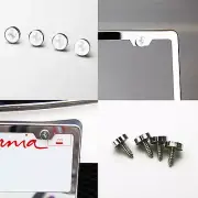 4pcs Ferrari Horse License Plate Frame Bolts Fastener Anti-Rust Metal Screws Cap (for: Ferrari)