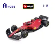 Bburago Licensed 1:18 Scale Ferrari Racing F1 75 Sainz #55 2022 Diecast Model Ca