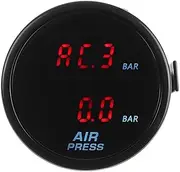 12V 2'' 52mm Air Suspension Pressure Gauge Bar Dual Digital Display Air Ride Meter with 1/8NPT Sensor Air Ride Air Press Meter Boost Meter(Red LED)