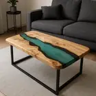 Clear Crystal Epoxy Resin Coffee Table Top | Living Room Decor | Cyber Monday