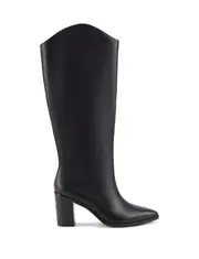 Clinton Long Boots - Black Leather