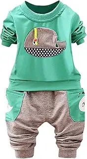 [Generic] 6 Months Baby Jacket Outfits Set Baby Cartoon Star Pant Tops+ Pocket Infant Stereoscopic Boys Boys Outfits&Set Suit Pants for Kids