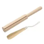 2pcs/set Wooden for Hook Yarn Cutter Tool for Tapestry Carpet Rug Making D