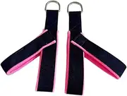 Fitness Board 2Pcs Pilates Straps Reformer Straps D Ring Core Waist Back Leg Loops Fitness Straps For Exercise Men Home Women Pilates Reformers