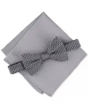 Mens PreTied Bow Tie & Pocket Square Set ALFANI $55 - NWT