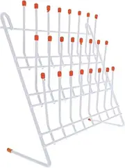 [Healvian] Drip Rack Over The Sink Drying Rack Tube Drying Draining Laboratory Drain Rack Laboratory Draining Rack Mam Bottle Drying Rack Space Saving Metal Stainless Steel Mother Dryer White