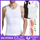 Mens Slimming Body Shaper Underwear Corset Compression Vest Singlet Dad Bod TN