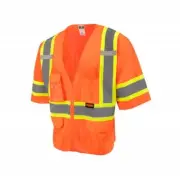 SV232-3ZOM-2X High Visibility/Type R Class 3 Vests Hi-Vis Orange - Size 2X