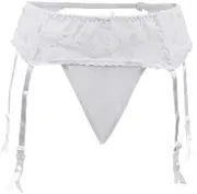 [Generic] Women's Sexy Butterfly Bow lace Hollow Garter Belt Underwear Set