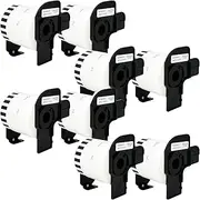 Veson - 8 Rolls White DK-22212 DK22212 Continuous Labels Compatible with Brother Address Label Rolls, 62 mm x 15.24 m Shipping Labels for Brother P-Touch QL-500 570 600 700 710W 720 QL-800 810W 820