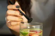 Swizzle Lemon Muddler for Cocktail and Ice Tea Drinks (Pack of 50) Black, 170mm