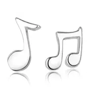 4PCS Copper Fashion Note Silver Earrings for Women Earrings Jewelry