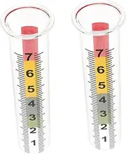 Accurate Rain Measure Gauge for Yard Garden 2pcs Replacement Rain Gauge Tube Glass