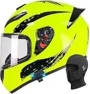 Bluetooth Motorcycle Helmet Four Seasons Motorcycle Helmet with Removable and Washable Liner Full Face Motorcycle Helmet for Adult Men Ladies Motocross Cruiser DOT/ECE Approved