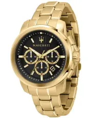 [Maserati] Successo Black/Gold Watch R8873621013