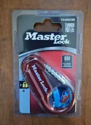 Master Lock 3-5/16" Metal 3 Dial Combination Carabiner Padlock