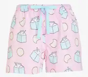 NEW PETER ALEXANDER COTTON MILK & COOKIES SHORTS WOMENS SMALL S RRP$49.95