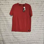 Nwt Buffalo David Bitton Red Crew neck Short Sleeve Shirt Sz MED