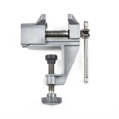 Holding Table Bench Vise Craft Supply Mini Aluminum alloy Silver Heavy Duty