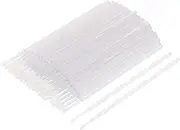 Mini Skater Crystal Micro Applicators Brush for Eyelash Extensions Pack of 200 Lash Micro Swabs (Silver)