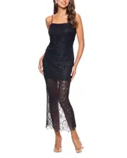 Aqua Lace Overlay Dress - Exclusive