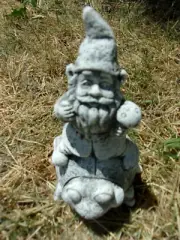 Latex gnome mold elf on ladybug plaster concrete mould 4"L x 6"H x 4"W