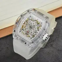 在飛比找蝦皮購物優惠-時尚水晶透明機械手錶源