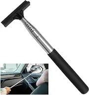 Windscreen Squeegee Car, Window Squeegee Telescopic Small Car Window Squeegee Silicone Rear View Mirror Water Squeegee Window Squeegee Wiper for Mirror Glass Rainwater Mist Shower Door Black