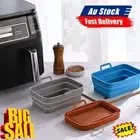 Liners BBQ Plate Heating Foldable For NINJA Air Fryer Baking Pan Silicone Pot 6J