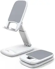 Lamicall Foldable Phone Stand for Desk - Height Adjustable Cell Phone Holder Portable Cellphone Cradle Desktop Dock for iPhone 16 15 Pro Max 14, 13 12 Mini 11 XR X 8 7 6 Plus, 4-8 Smartphone & Tablet