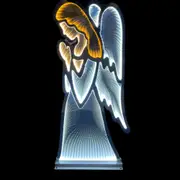 Infinity LED Mirror Light Standing Angel 90cm