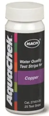 AquaChek Copper 661454 Swimming Pool SPA Hot Tub Copper Test Strips Kit 25ct