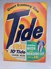 Tide Detergent 3lbs 1.25oz Unopened Box 1950's Vintage Mixer & Measure Cup Offer