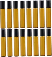 HONITANO 20pcs Refillable Glass Roller Bottles Essential Oil Roll Bottles Leak Design Durable Glass for Perfume and Oils for Travel and Daily Use