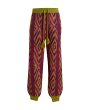 Gucci Patterned Jacquard Drawstring Pants L,M Brown