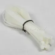 500 × White Nylon Flexible Wire Cable Strap Tie 200mm x 4mm