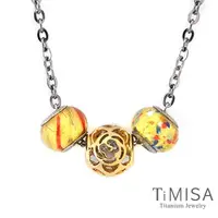 在飛比找鈦美學TiMAS優惠-【TiMISA 純鈦飾品】玫瑰花語 金 純鈦串飾 項鍊