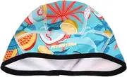 [Fuchooky] Baby Beanies Light Blue Fruit Elf Pattern Polyurethane and Polyester Toddler Warm Hat for Riding Skiing
