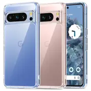 Google Pixel 8 Pro (6.7”) Ultra Slim Premium Crystal Clear TPU Gel Back Case by MEZON – Shock Absorption, Wireless Charging Compatible (Pixel 8 Pro, Gel)
