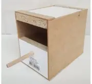 Finch Wooden Nest Box Perch